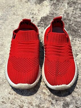 Red Knit Sneakers